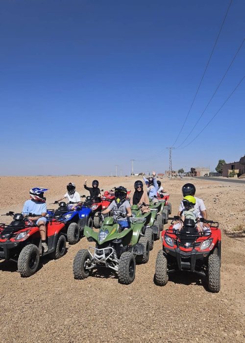 quad marrakech palmeraie désert d'agafay lac lalla takerkoust maroc excursion famille enfants